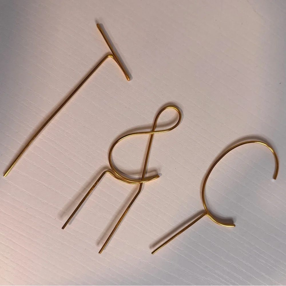 Gold Metal Letter Cake Toppers